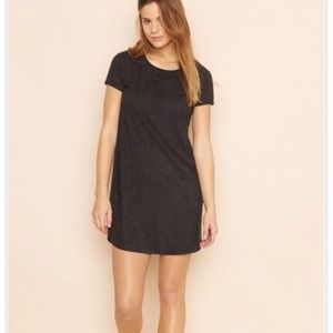 garage faux suede tshirt dress 🖤